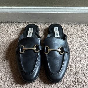 Steve Madden Black Slip-On Mules